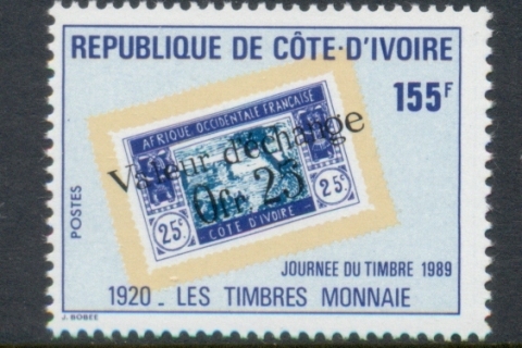 Ivory Coast 1989 Stamp day