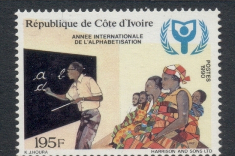 Ivory Coast 1990 Intl. Literacy year