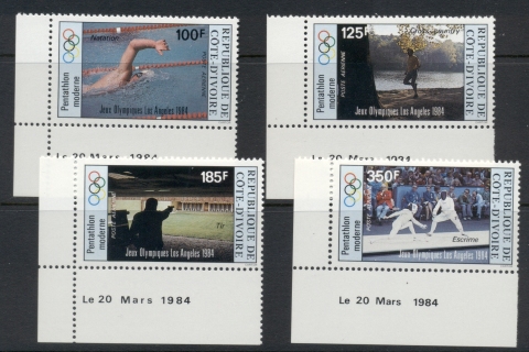 Ivory Coast 1984 Summer Olympics Los Angeles Pentathlon