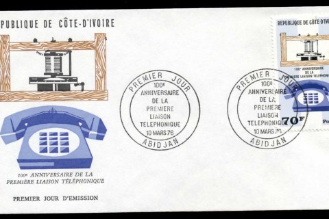 Ivory-Coast-1976-Telephone-Centenary