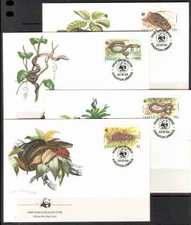 Jamaica-1984 WWF Jamaican Boa FDCs