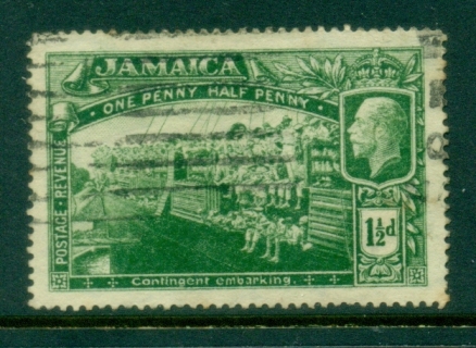 Jamaica-1913-21-KGV-Pictorial-Wmk-Multiple-Crown-CA-1-5d-FU