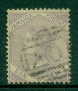 Jamaica-1860-63-QV-Portrait-Wmk-Pineapple-6d-FU