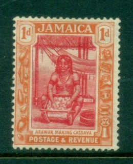 Jamaica-1921-23-KGV-Pictorial-Wmk-Multiple-Crown-Script-CA-1d-MLH