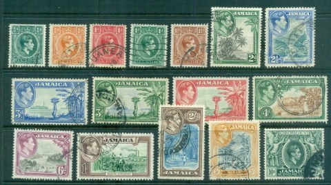 Jamaica-1938-51-KGVI-Pictorials-Asst-to-10-FU