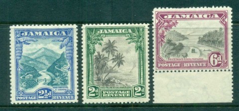 Jamaica-1952-Pictorials-6d-short-perfs-MLH