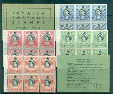 Jamaica-1956-QEII-Booklet-Panes-MUH-lot81205