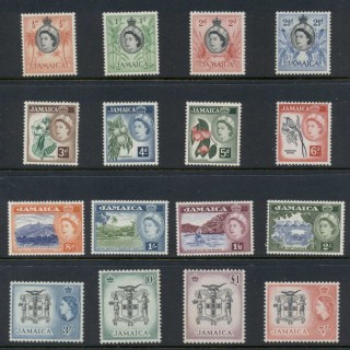 Jamaica-1956-QEII-Pictorials-MUH-MLH