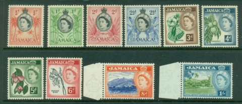 Jamaica-1956-QEII-Pictorials-to-1-MLH