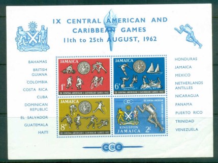 Jamaica-1962-Central-American-Caribbean-Games-MS-creases-MUH