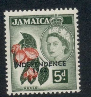 Jamaica-1962-QEII-Pictorial-Opt-Independence-5d-MLH