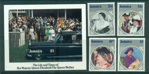 Jamaica-1985-Queen-Mother-85th-Birthday-MS-MUH-Lot30250