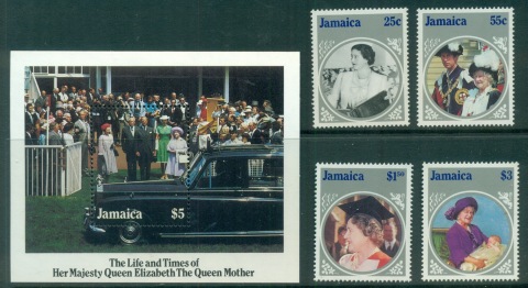 Jamaica-1985-Queen-Mother-85th-Birthday-MS-MUH