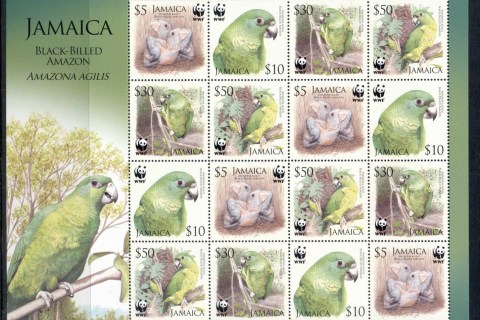 Jamaica-2006 WWF Black Billed Amazon sheetlet