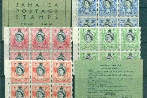 Jamaica-1956-QEII-Booklet-Panes-MUH-lot81205