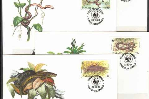 Jamaica-1984 WWF Jamaican Boa FDCs