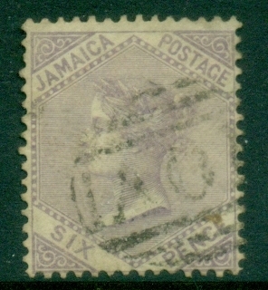 Jamaica-1860-63-QV-Portrait-Wmk-Pineapple-6d-FU