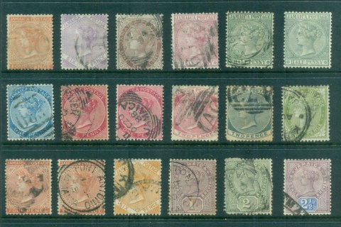 Jamaica-1870-on-QV-Assorted-Oddments-faults-MH-FU