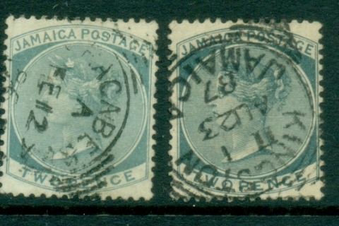 Jamaica-1883-90-QV-Portrait-Wmk-Crown-CA-2d-slate-2xshades-FU_1