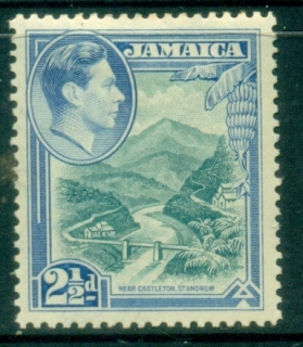 Jamaica-1938-51-KGVI-Pictorial-2½d-Scene-near-Castleton-St-Andrew-MLH