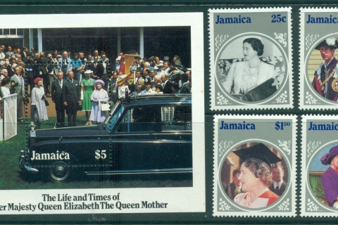 Jamaica-1985-Queen-Mother-85th-Birthday-MS-MUH-Lot30250