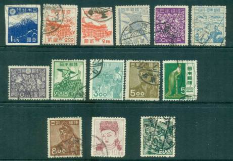 Japan-1946-51-definitives-Asst-FU-lot41720