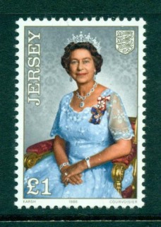 Jersey-1986 QEII 60th Birthday £1