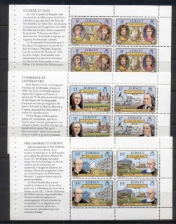 Jersey-1982-Links-with-France-3x-booklet-panes-MUH