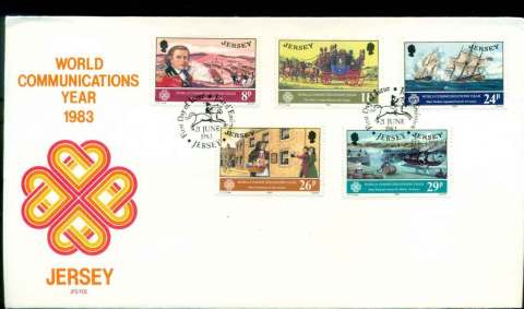 Jersey-1983-World-Communications-year-FDC-lot51493