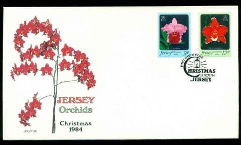 Jersey-1984-Xmas-Flowers-Orchids-FDC-lot51496