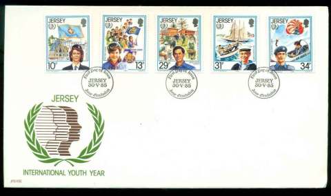 Jersey-1985-International-Youth-year-FDC-lot51507