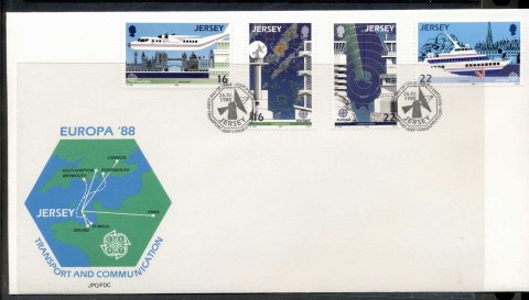 Jersey-1988-Europa-Transport-Communication-FDC