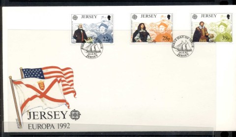 Jersey-1992-Europa-Columbus-Discovery-of-America-FDC