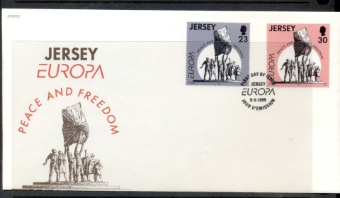 Jersey-1995-Europa-Peace-Freedom-FDC