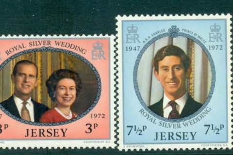Jersey-1972 QEII Silver Wedding Anniversary