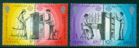 Jersey-1979-EUROPA-Stamps-Post-Telecommunications-MUH
