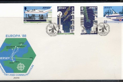 Jersey-1988-Europa-Transport-Communication-FDC