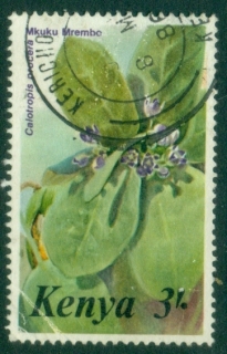 Kenya-1985-Pictorials-Flowers-3sh-Calotropis-procera-FU