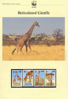 Kenya 1989 WWF Reticulated Giraffe