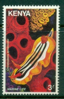 Kenya-1980-Marine-Life-3sh-Sea-Slug-MUH