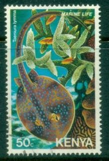 Kenya-1980-Marine-Life-50c-Stingray-FU
