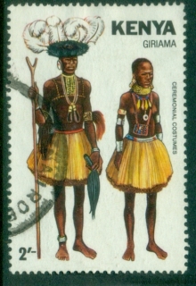 Kenya-1981-Ceremonial-Tribal-Costumes-2sh-Giriama-FU