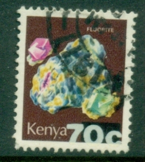 Kenya-1983-Pictorial-Minerals-70c-on-80c-FU