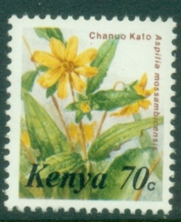 Kenya-1983-Pictorials-Flowers-70cAspilia-mosabicensis-MUH