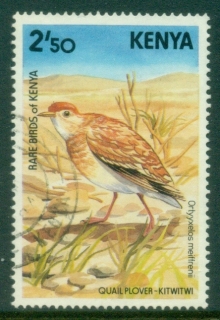 Kenya-1984-Rare-Local-Birds-2sh50-Quail-Plover-FU