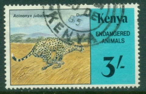 Kenya-1985-Endangered-Wildlife-3sh-FU