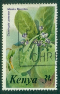Kenya-1985-Pictorial-Flowers-3sh-Calotropis-procera-FU