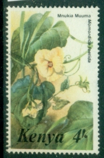Kenya-1985-Pictorial-Flowers-4sh-Momordica-foetida-FU_1