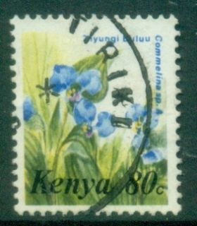 Kenya-1985-Pictorial-Flowers-80c-Commelina-FU