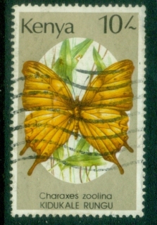 Kenya-1988-90-Pictorial-Butterflies-10sh-FU